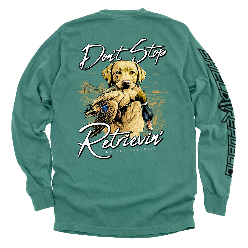 Don't Stop Retrievin Yellow Lab