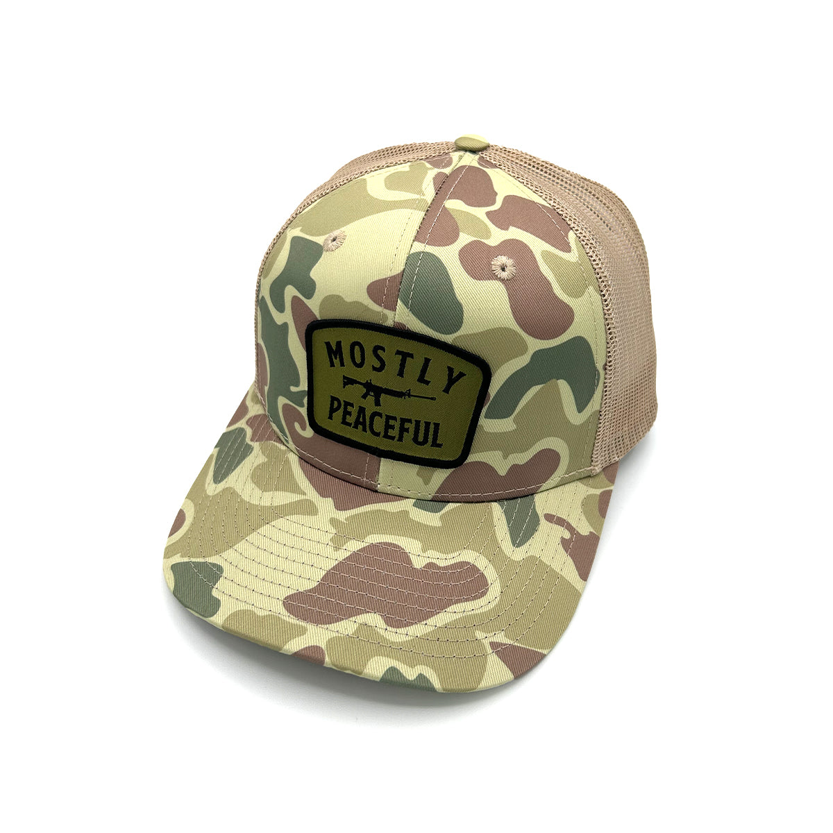 Mostly Peaceful Woven Patch Hat