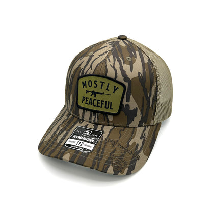 Mostly Peaceful Woven Patch Hat