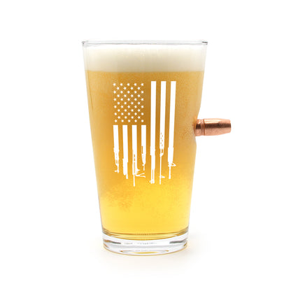 Firearm Flag - 50 Cal Pint Glass