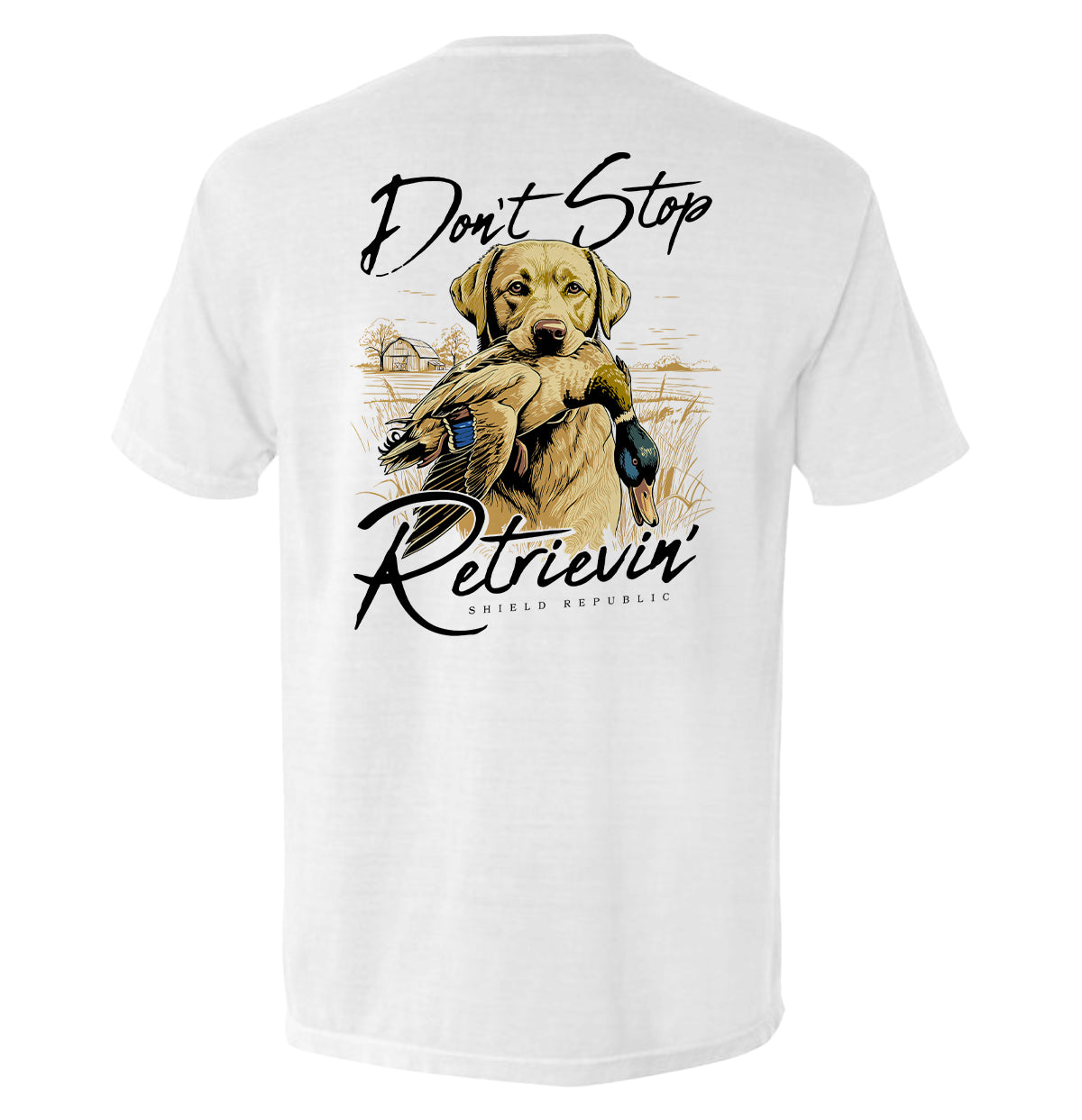 Don't Stop Retrievin Yellow Lab