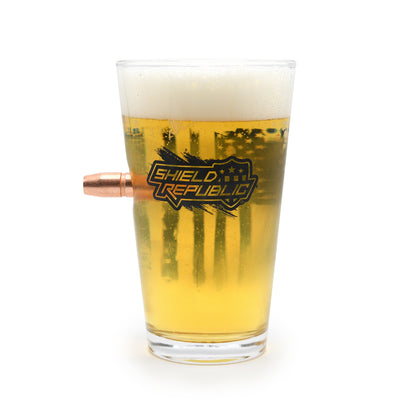 Black Tattered Flag - Pint Glass